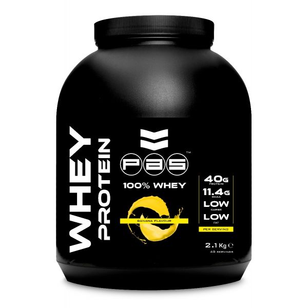 PAS Nutrition 100% Whey Protein - Banana - 2.1kg
